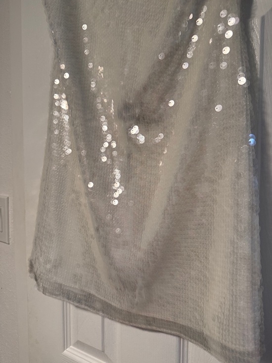 Retrofete White Sequin Mini Slip Dress - Picture 7 of 13